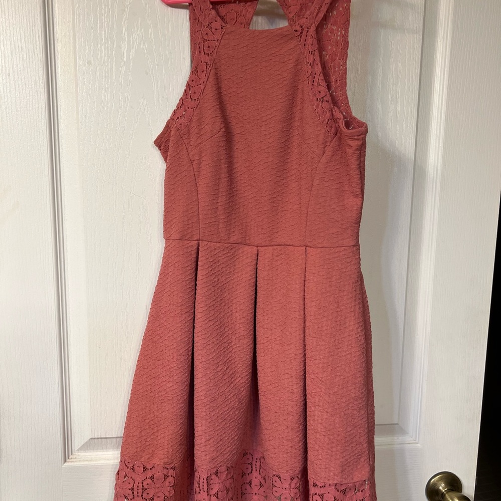 Girls Pink Rewind with Lace Detail Dress Size XS
